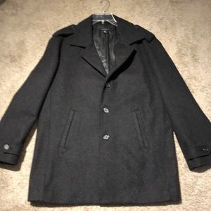 Men’s black/grey pea coat